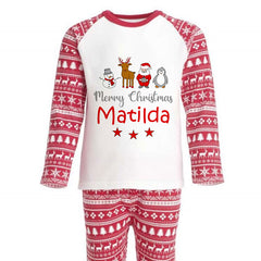Personalised Christmas Pyjamas with Christmas Characters