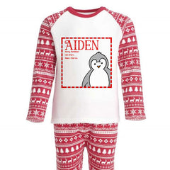 Personalised Christmas Pyjamas Santa Snowman Penguin Reindeer