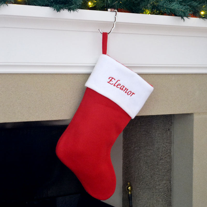 Luxury Personalised Embroidered Traditional Christmas Stocking