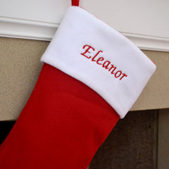 Luxury Personalised Embroidered Traditional Christmas Stocking