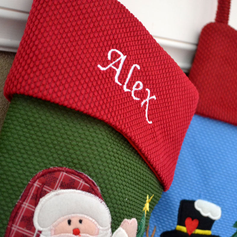 Luxury Personalised Embroidered Vintage Inspired Christmas Stockings