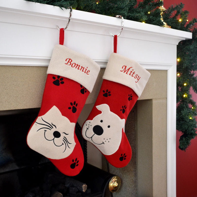 Luxury Deluxe Personalised Pet Christmas Stocking | Dog or Cat Stockings for Christmas