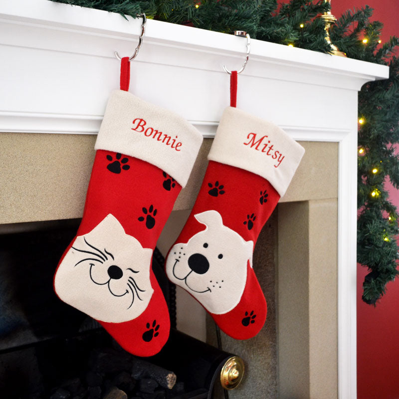 Luxury Deluxe Personalised Pet Christmas Stocking | Dog or Cat Stockings for Christmas