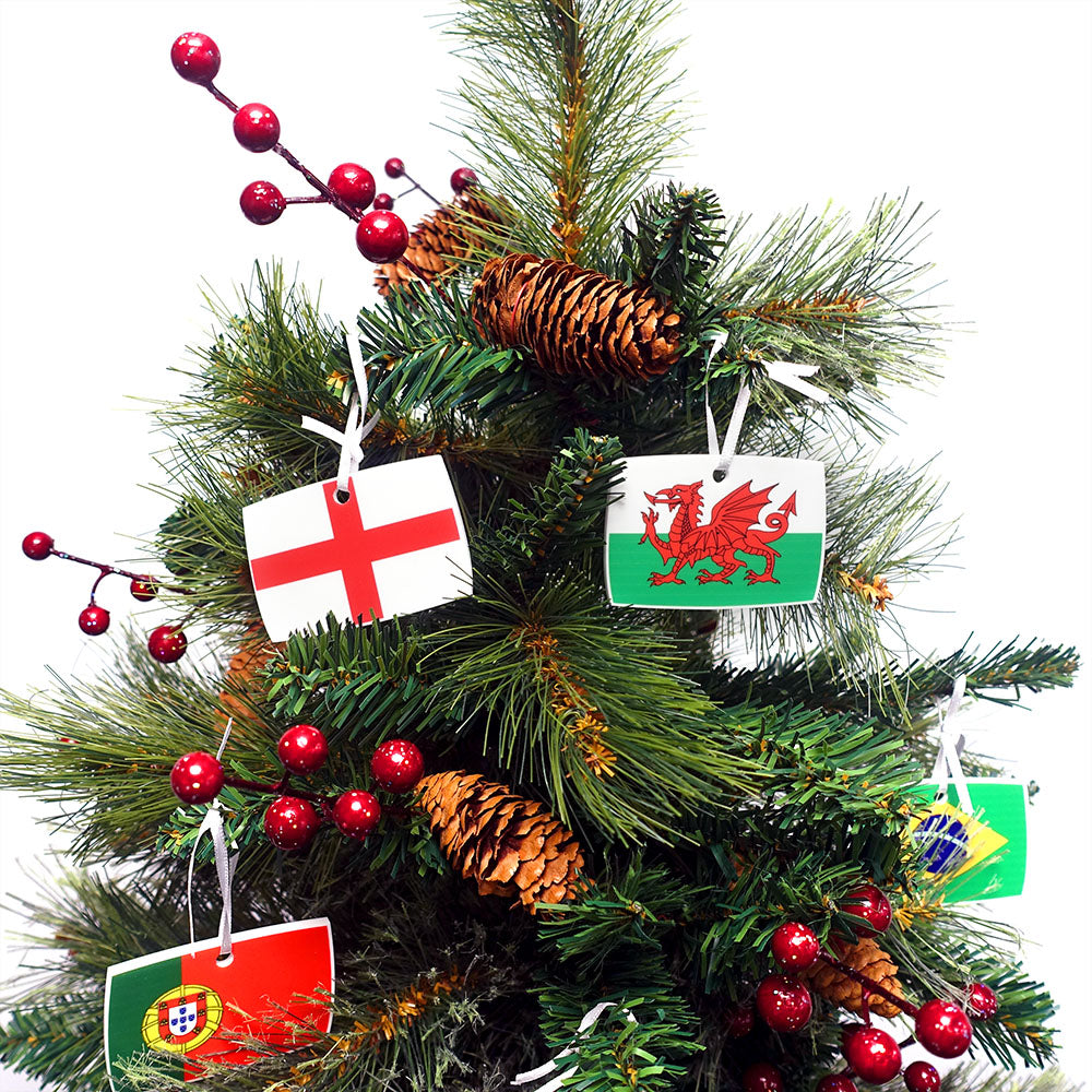 Personalised Football Flag Baubles