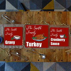 3 personalised Christmas placemats 