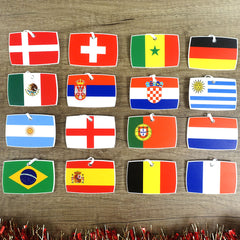 Personalised Football Flag Baubles