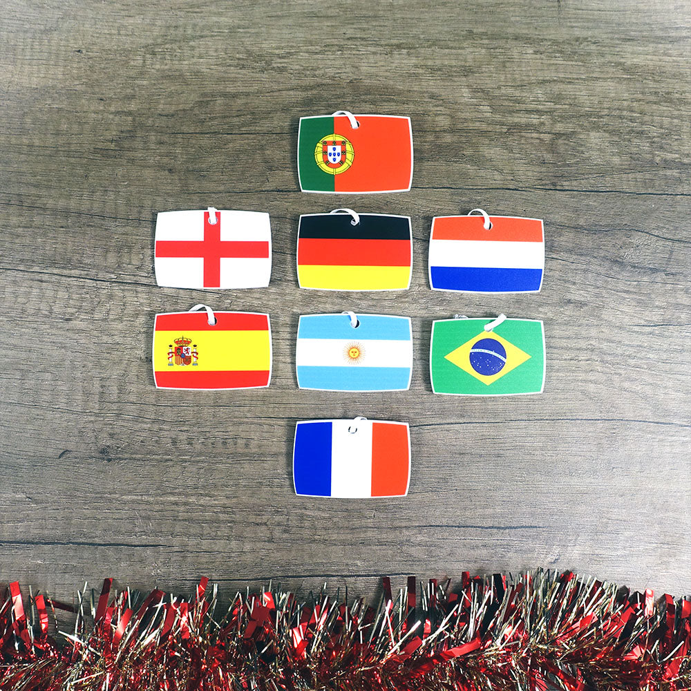 Personalised Football Flag Baubles