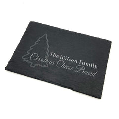 Personalised Christmas Slate Cheese Board Rectangle Engraved