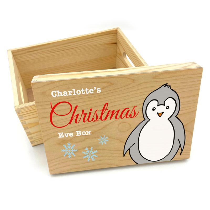 Personalised Wooden Christmas Eve Box Full Colour Print