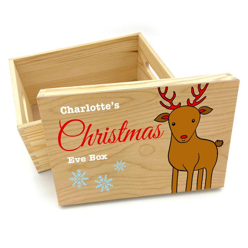 Personalised Wooden Christmas Eve Box Full Colour Print