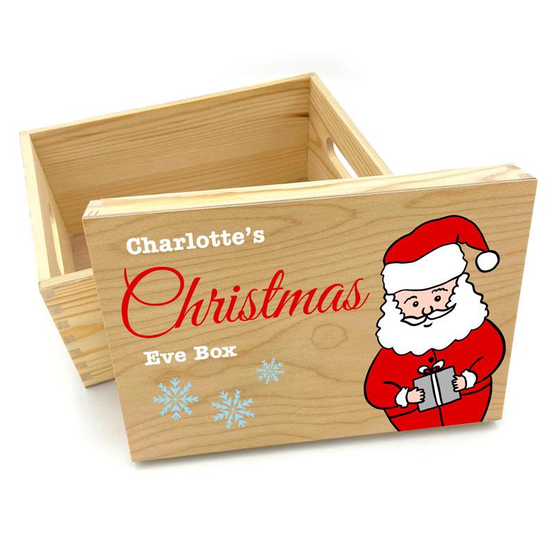 Personalised Wooden Christmas Eve Box Full Colour Print