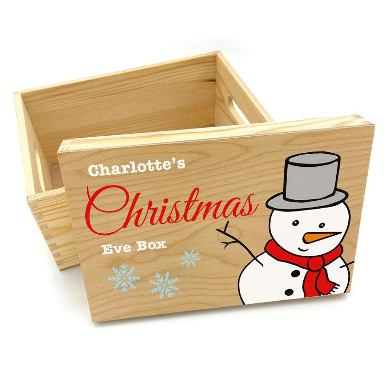 Personalised Wooden Christmas Eve Box Full Colour Print