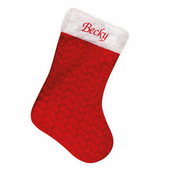 Luxury Deluxe Personalised Embroidered Christmas Xmas Stocking - Personalised Christmas